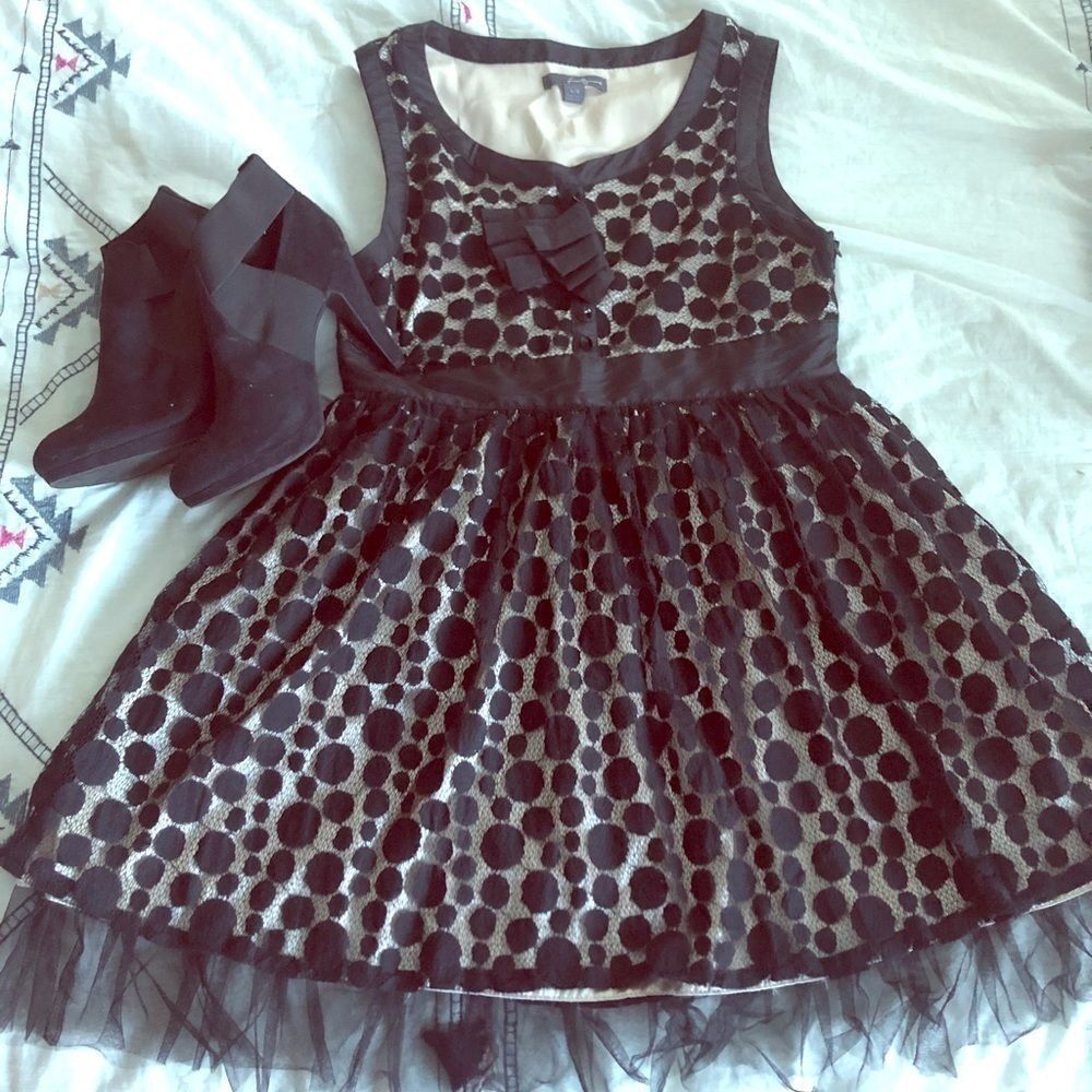 Forever 21-Black fit and flare party dress-L
